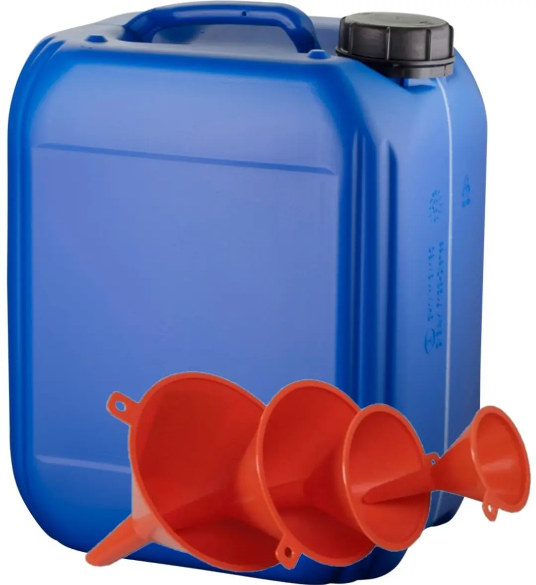 Jerrycan 5 liter blauw met zichtstreep