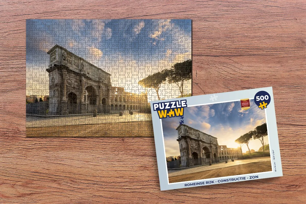 PuzzleWow Romeinse Rijk Legpuzzel 500 Stuks - Multicolor