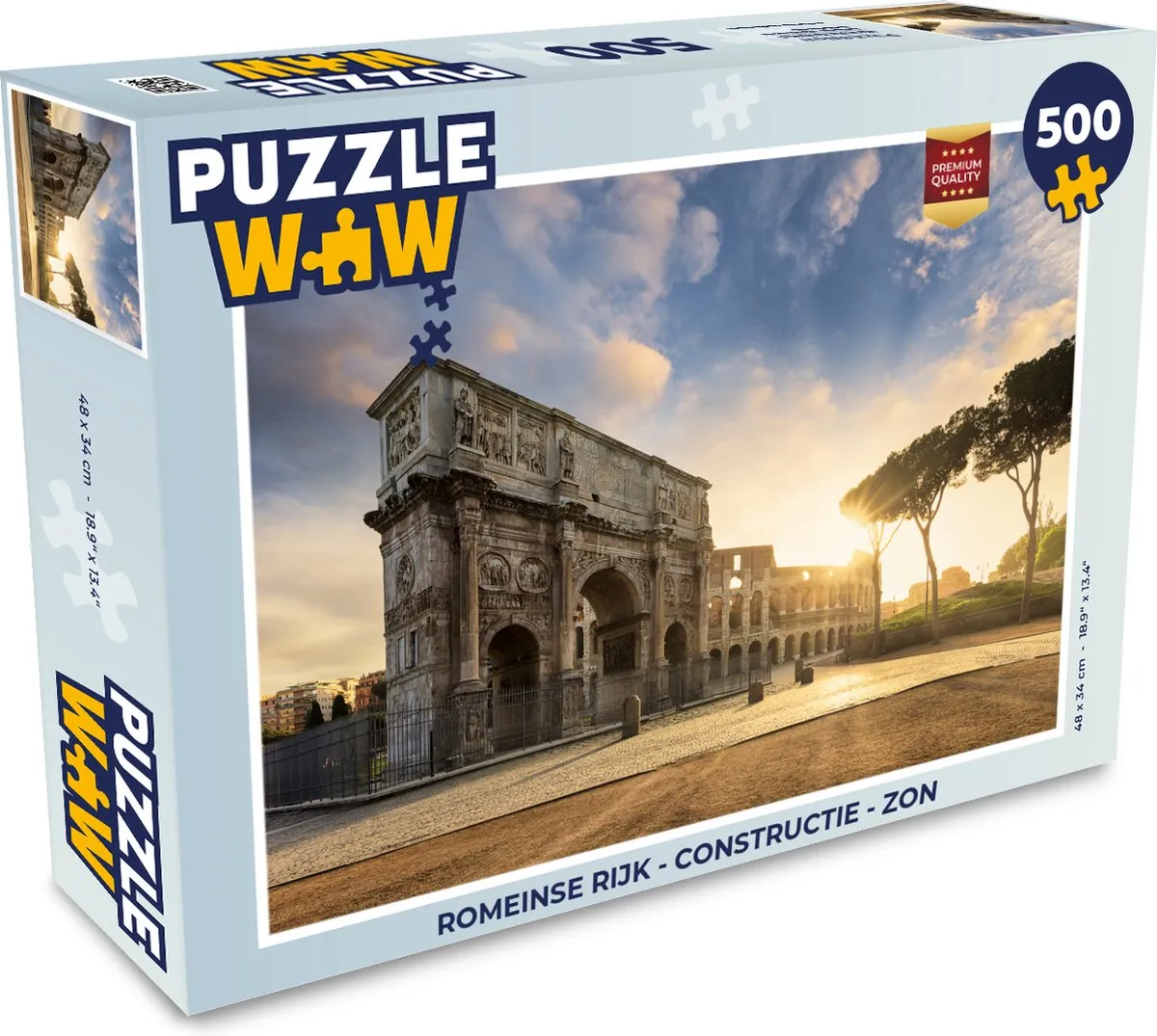 PuzzleWow Romeinse Rijk Legpuzzel 500 Stuks - Multicolor