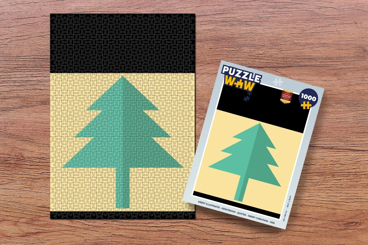 PuzzleWow Kerstboom Quotes Legpuzzel 1000 Stuks - Multicolor