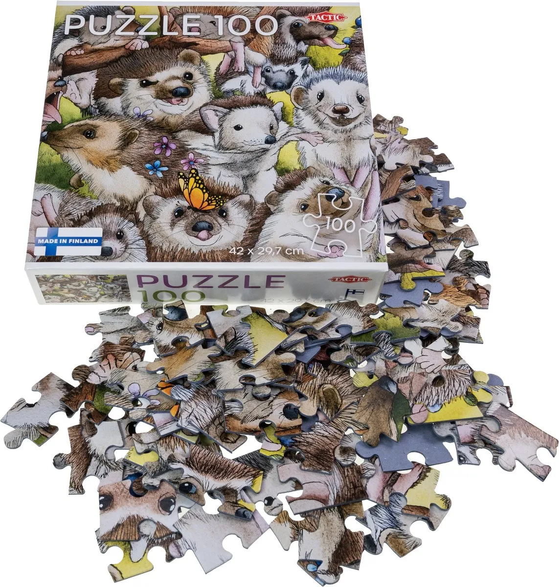 Tactic Puzzle 100 El. Jeże - 100 Stuks - Wit
