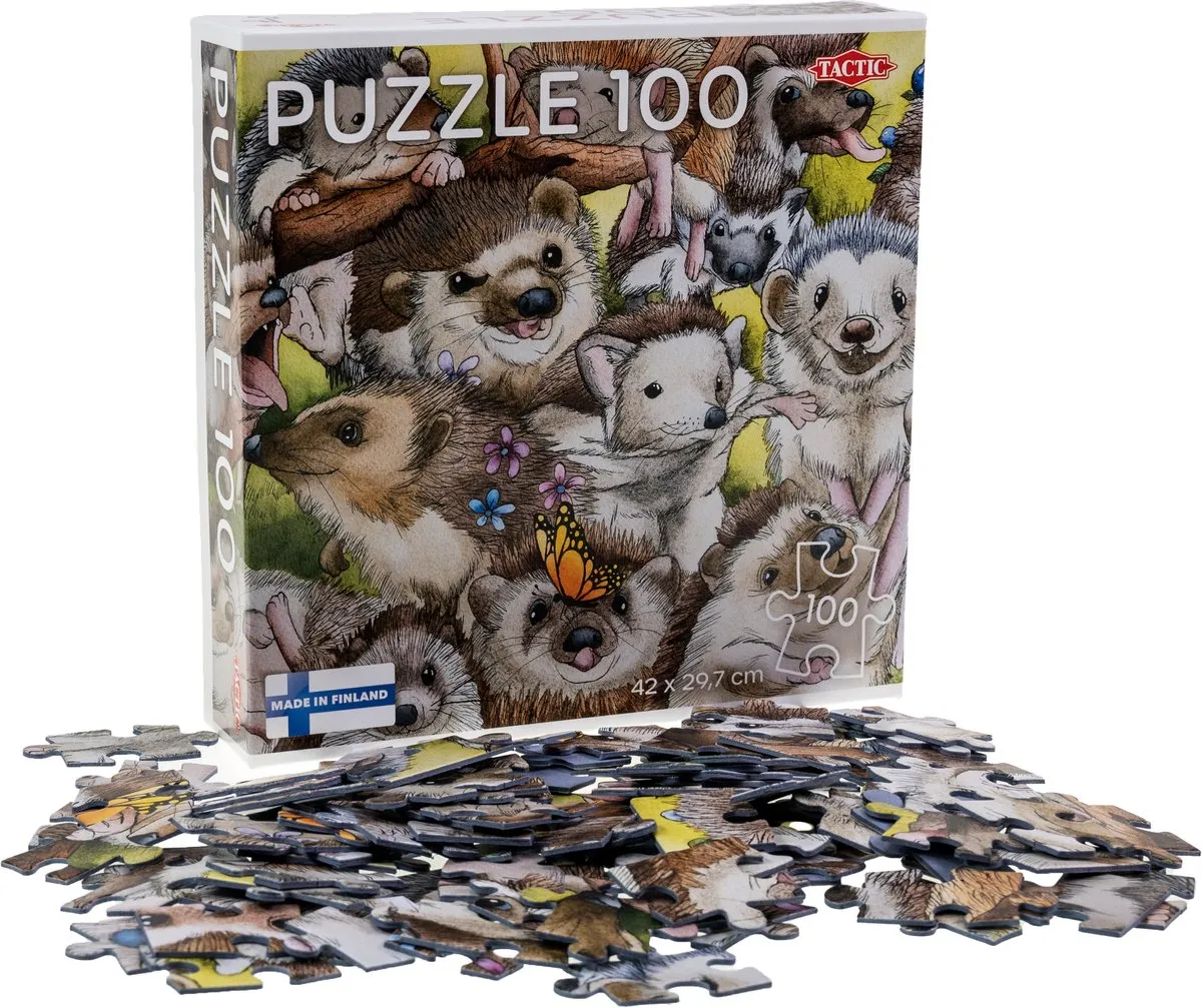 Tactic Puzzle 100 El. Jeże - 100 Stuks - Wit