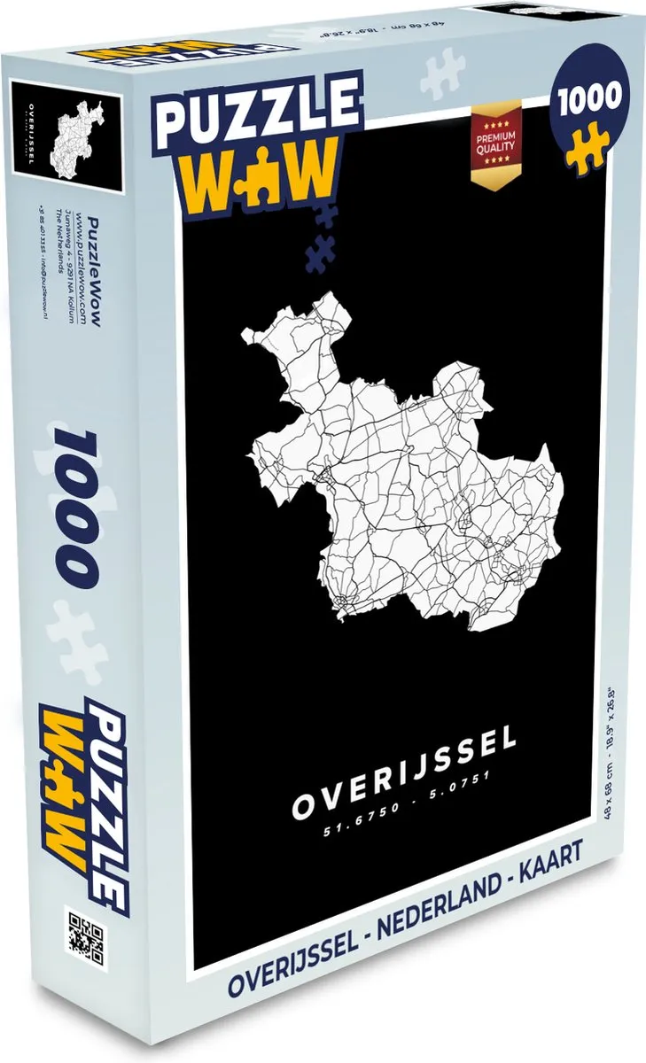 PuzzleWow Overijssel Legpuzzel 1000 Stuks - Multicolor