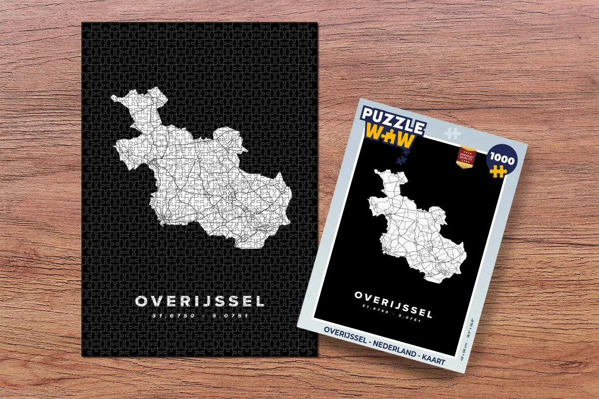 PuzzleWow Overijssel Legpuzzel 1000 Stuks - Multicolor