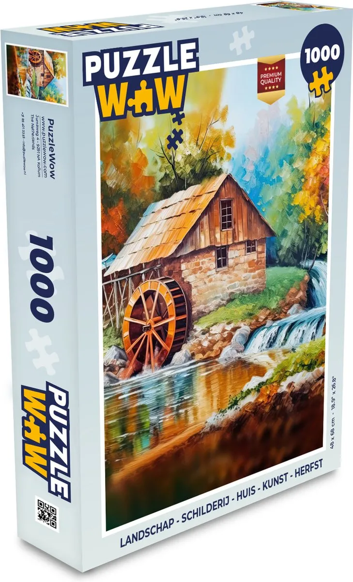 PuzzleWow Landschap Herfst Legpuzzel 1000 Stuks - Multicolor