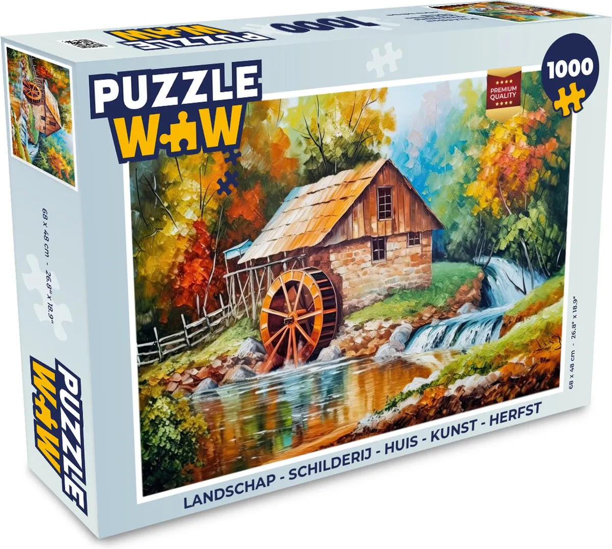 PuzzleWow Landschap Herfst Legpuzzel 1000 Stuks - Multicolor