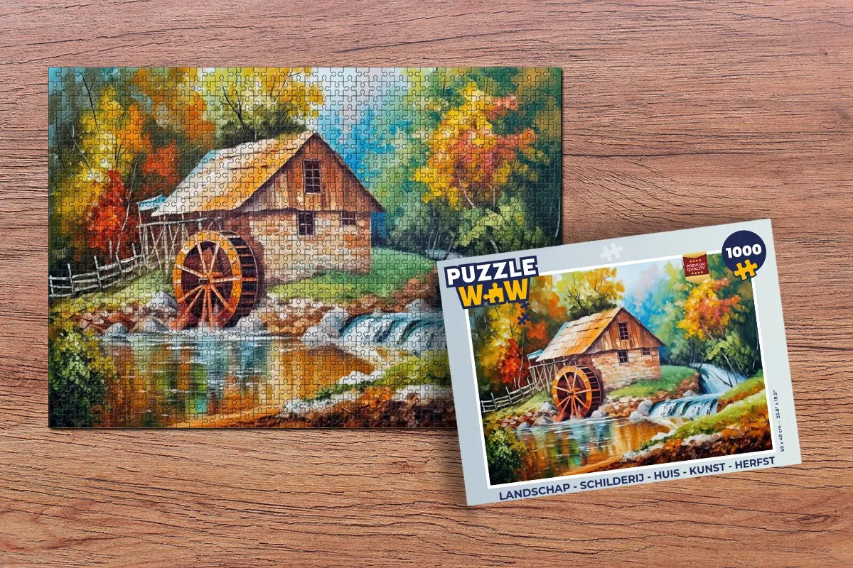 PuzzleWow Landschap Herfst Legpuzzel 1000 Stuks - Multicolor