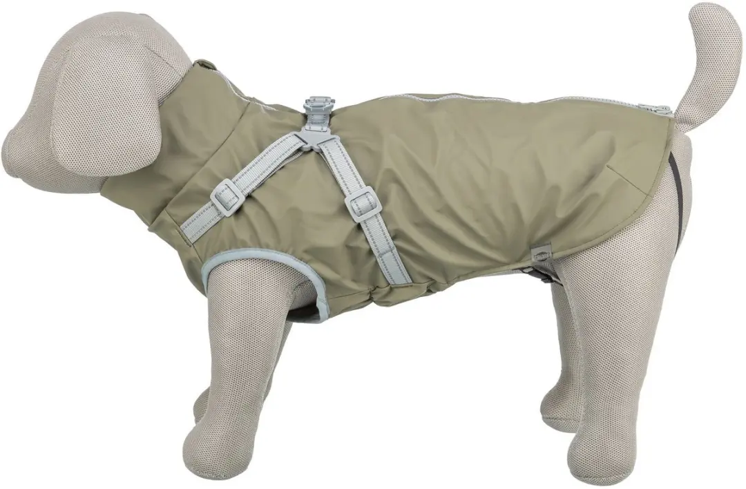 Trixie Regenjas Hond 24cm - Olijfgroen - Reflecterend - afbeelding 4 van 6