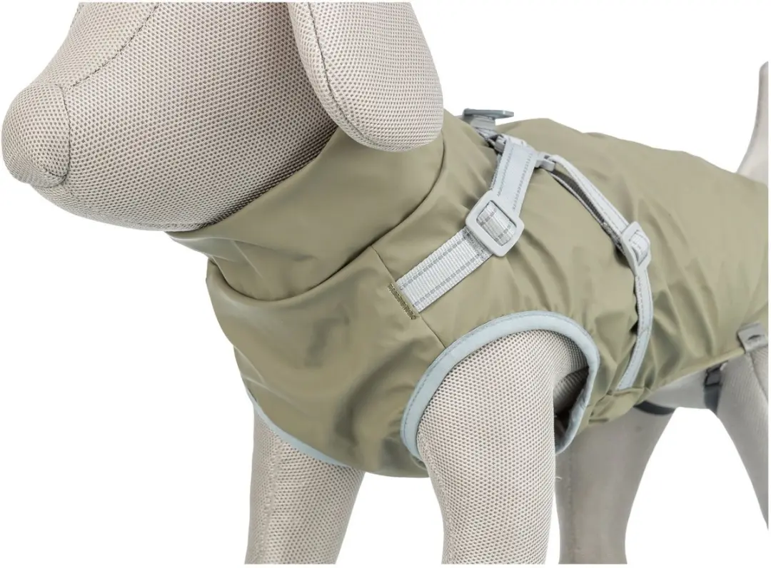 Trixie Regenjas Hond 24cm - Olijfgroen - Reflecterend - afbeelding 2 van 6