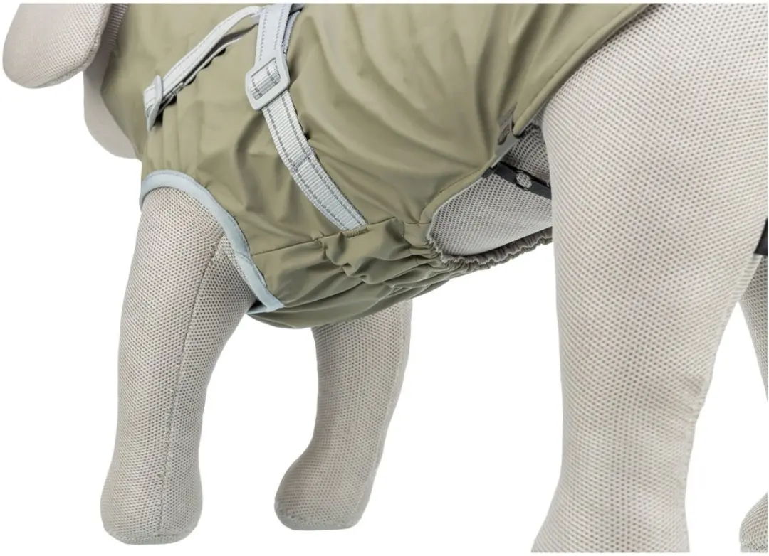 Trixie Regenjas Hond 24cm - Olijfgroen - Reflecterend - afbeelding 6 van 6