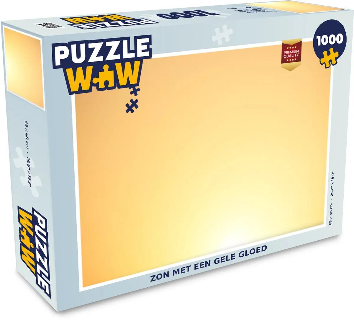 PuzzleWow Legpuzzel Zon met gele gloed 1000 Stuks