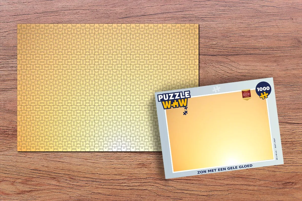 PuzzleWow Legpuzzel Zon met gele gloed 1000 Stuks - Multicolor
