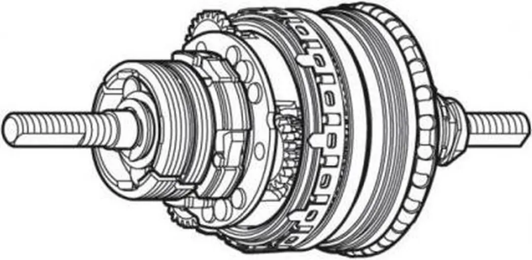 Shimano Nexus SG-8C31 Binnenwerk 8v 184mm - Terugtraprem - Zilver - afbeelding 3 van 4