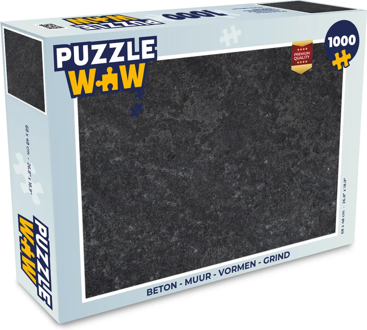 PuzzleWow Beton Legpuzzel 1000 Stuks - Multicolor