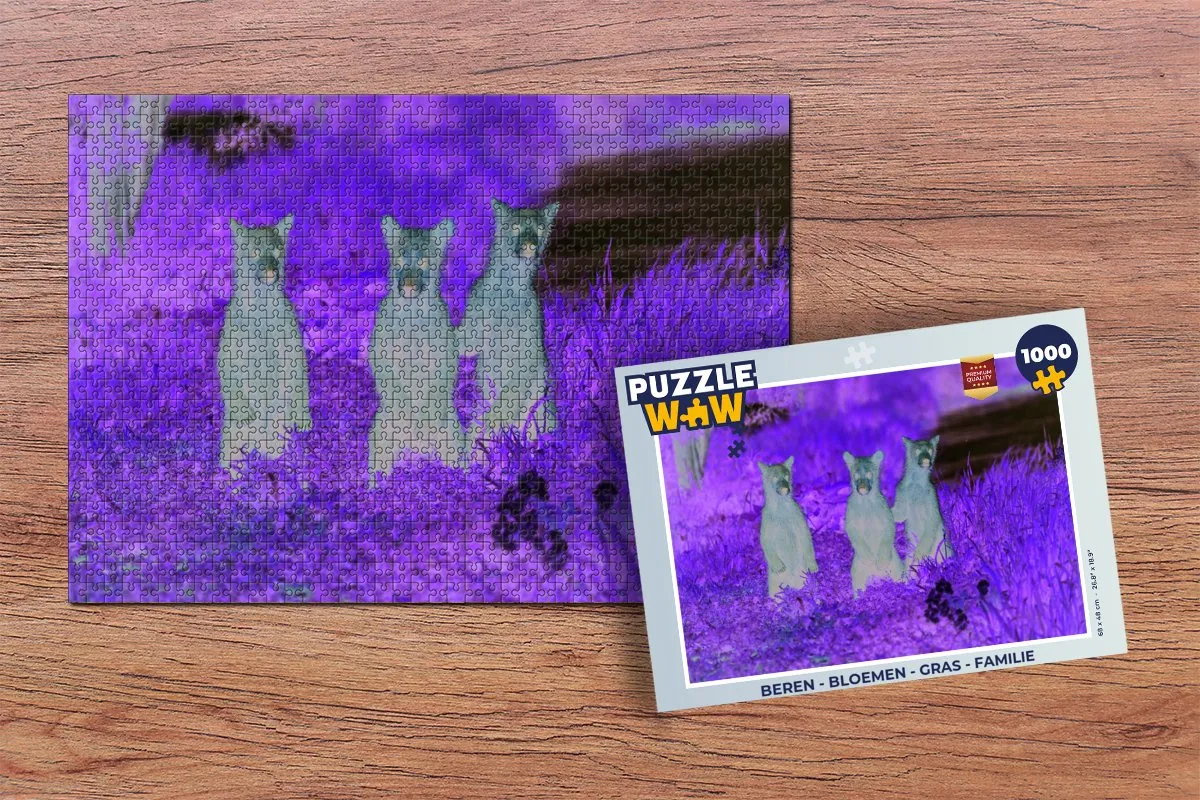 PuzzleWow Legpuzzel 1000 Stuks - Bloemen & Familie - Multicolor