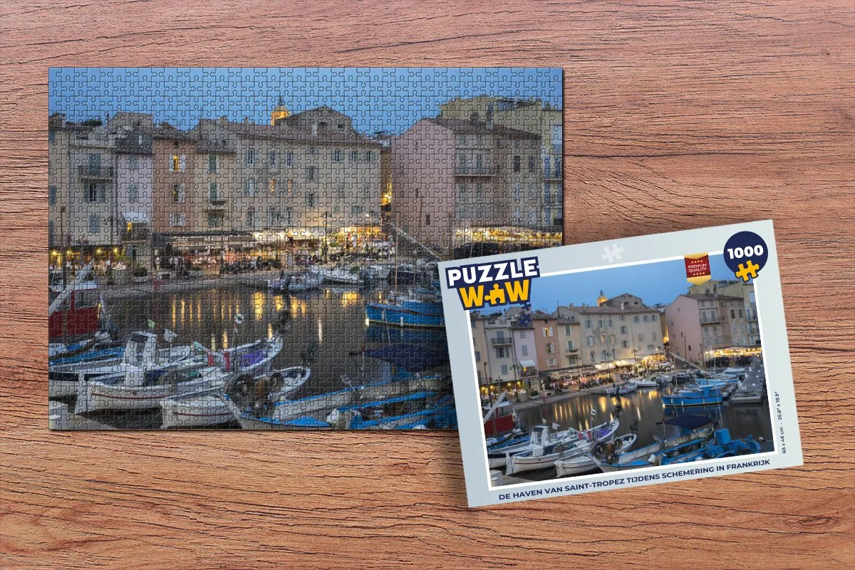 PuzzleWow Legpuzzel De haven van Saint-Tropez