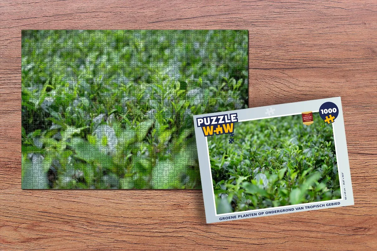 PuzzleWow Legpuzzel Groene planten 1000 Stuks - Multicolor