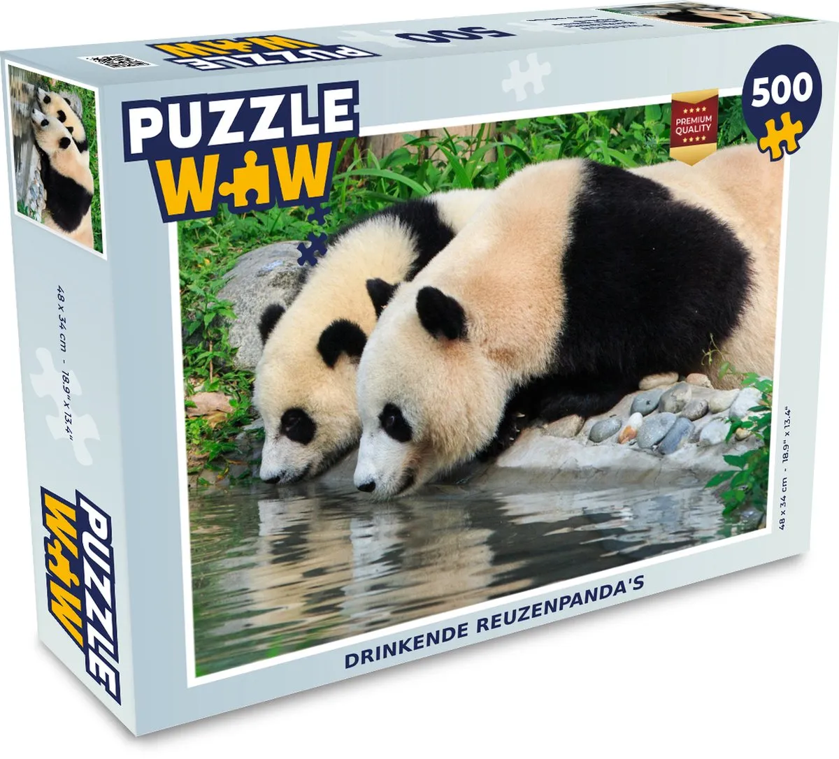 PuzzleWow Puzzel Panda Legpuzzel 500 Stuks