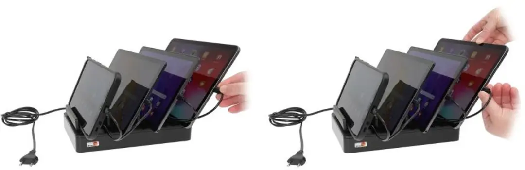 4 pcs table multi charger voor USB-C tablets