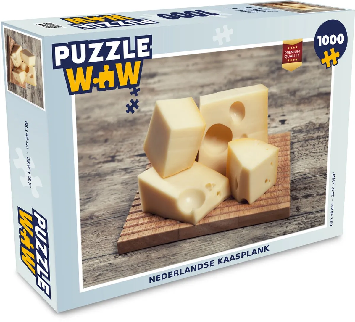 PuzzleWow Nederlandse Kaasplank Legpuzzel 1000 Stuks - Multicolor