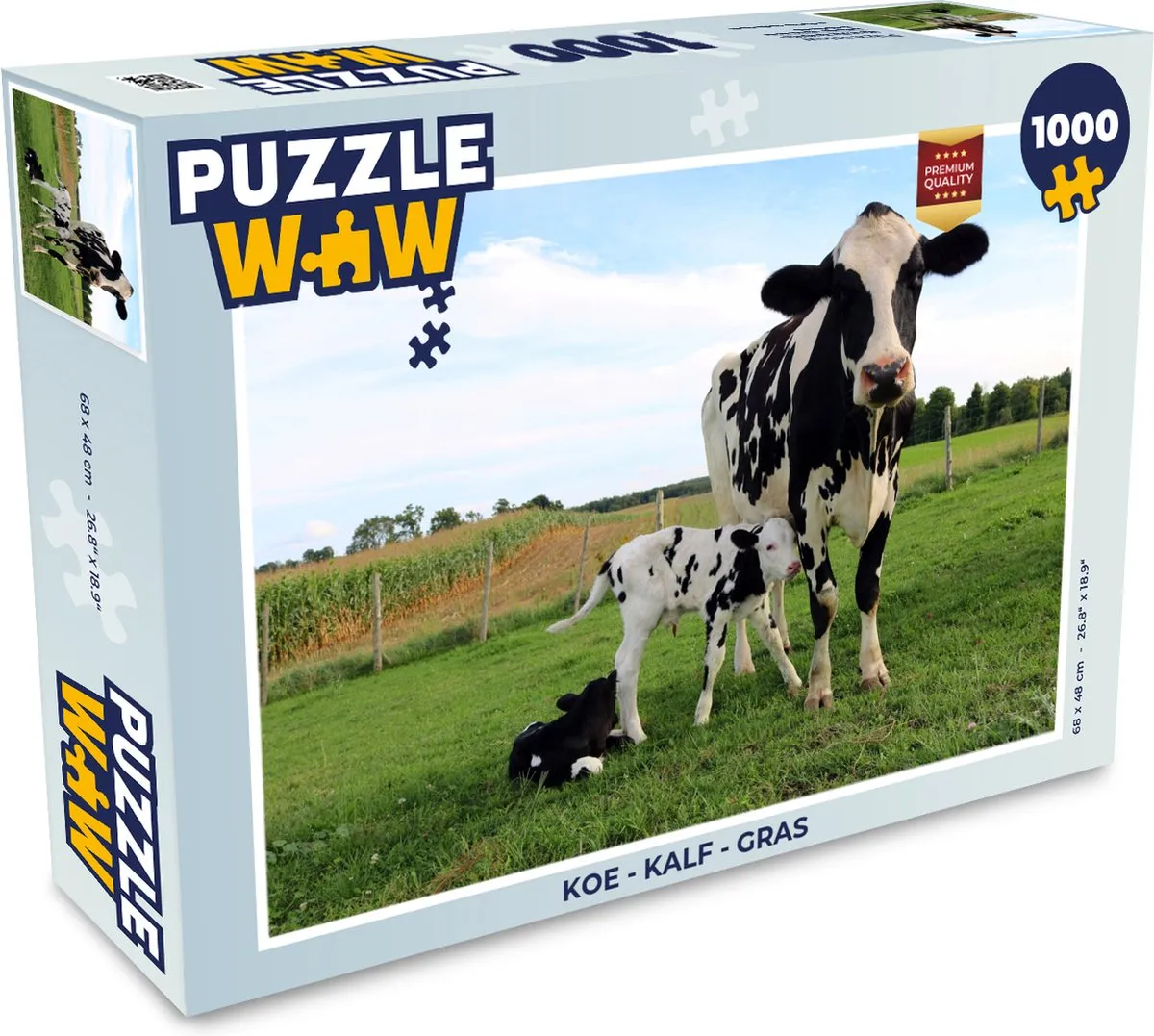 PuzzleWow Legpuzzel Koe & Kalf 1000 Stuks