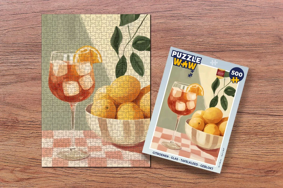 PuzzleWow Citroenen Glas Tafelkleed Legpuzzel 500 Stuks
