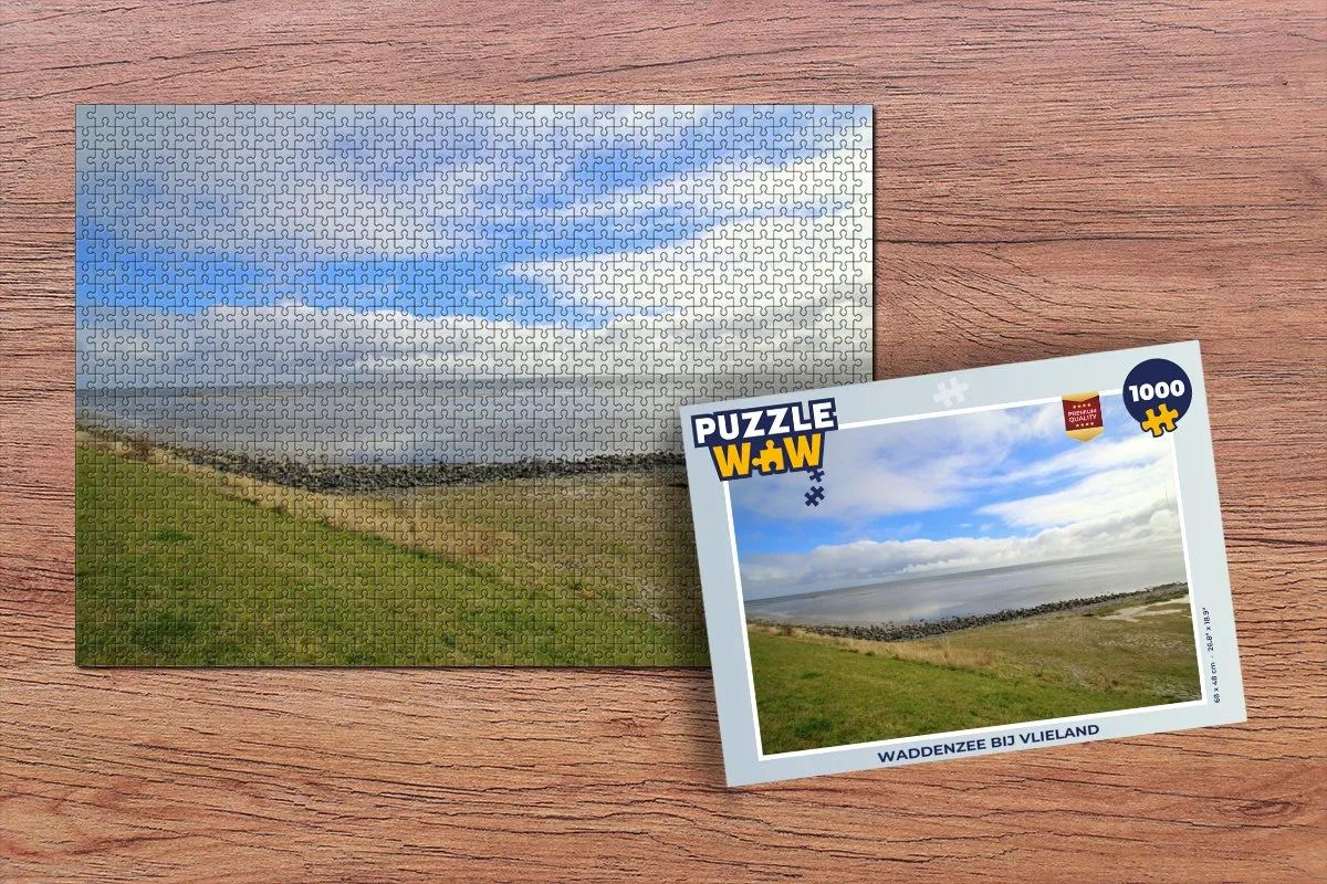 PuzzleWow Waddenzee bij Vlieland Legpuzzel 1000 Stuks - Multicolor
