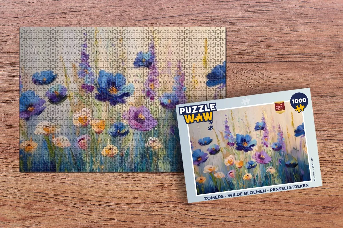 PuzzleWow Wilde Bloemen Legpuzzel 1000 Stuks
