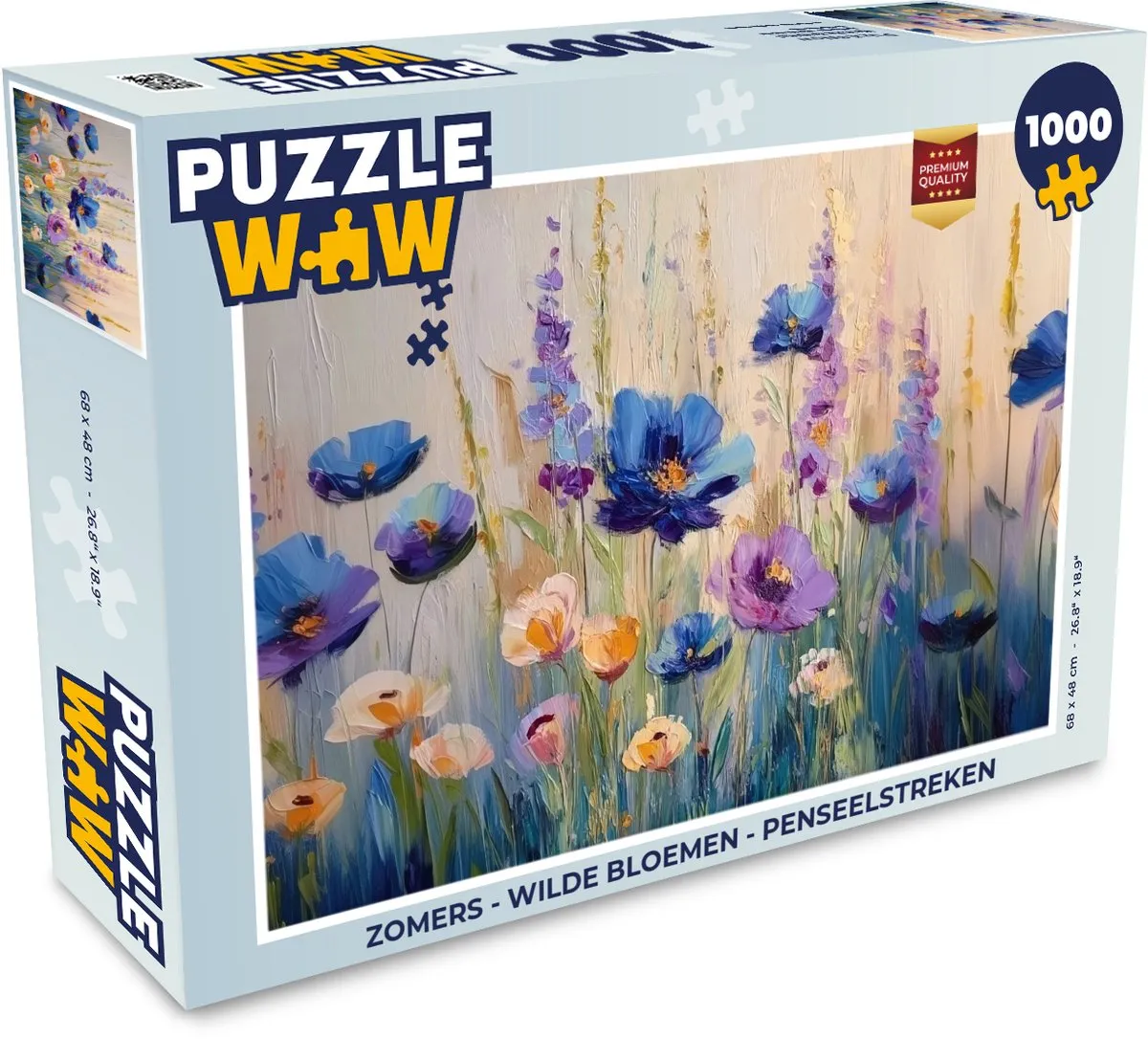 PuzzleWow Wilde Bloemen Legpuzzel 1000 Stuks