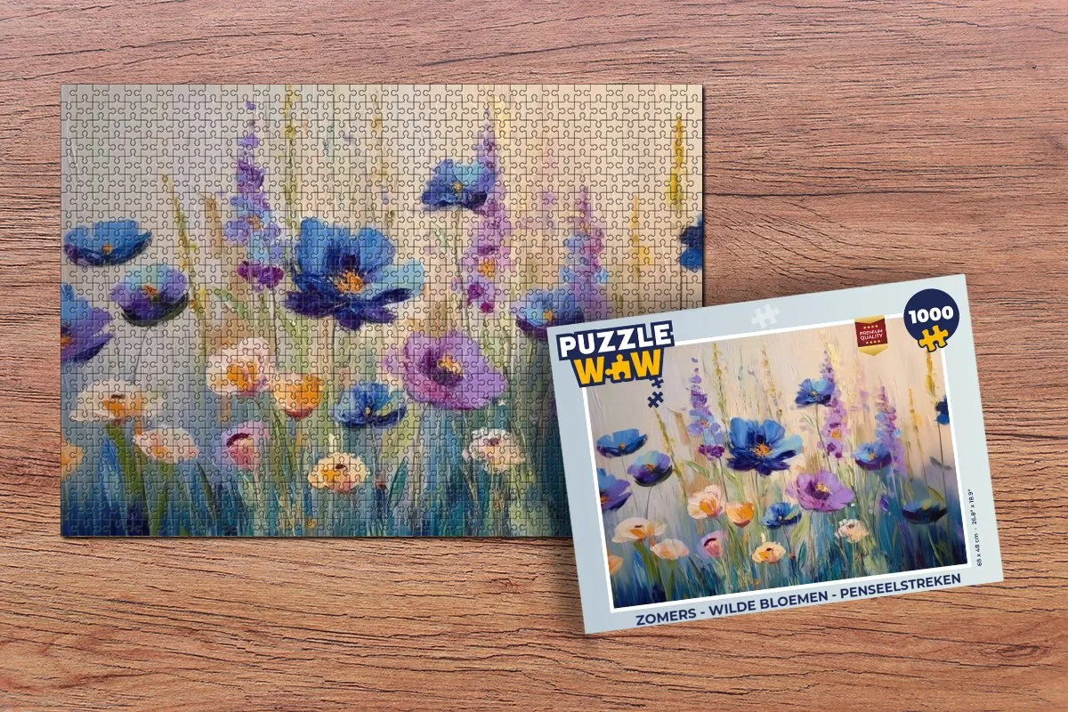 PuzzleWow Wilde Bloemen Legpuzzel 1000 Stuks