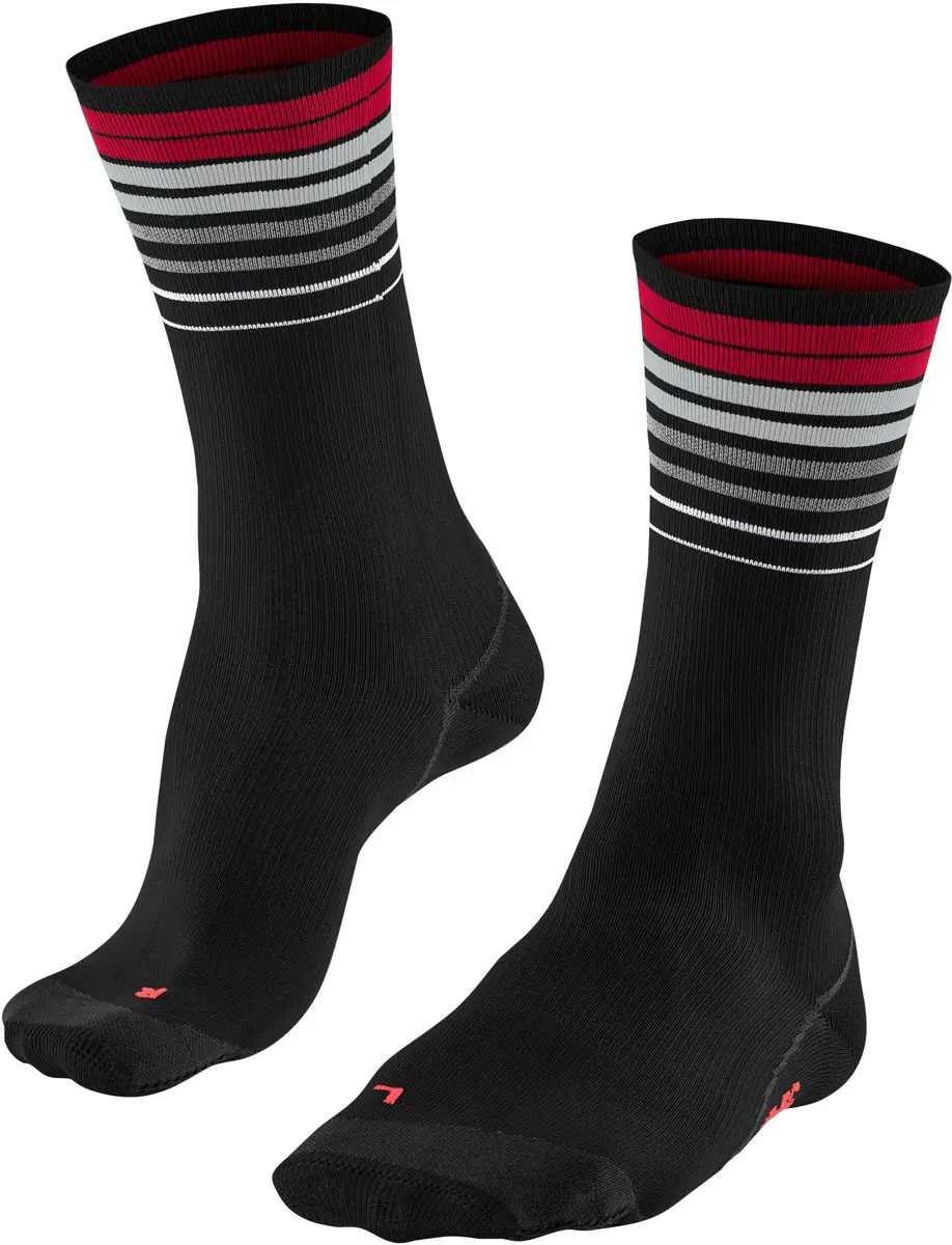FALKE BC Impulse lichte padding functioneel materiaal fietssokken unisex zwart