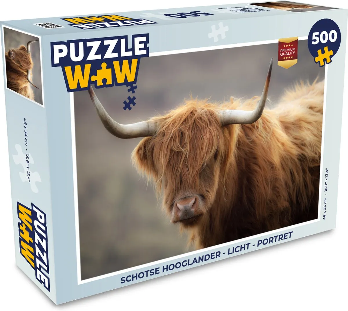 PuzzleWow Schotse Hooglander Legpuzzel 500 Stuks
