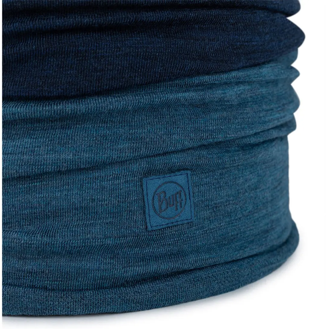 Buff Merino Move Denim Nekwarmer - Blauw