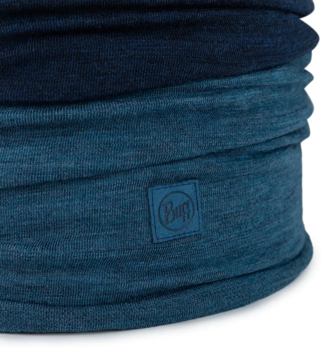 Buff Merino Move Denim Nekwarmer - Blauw