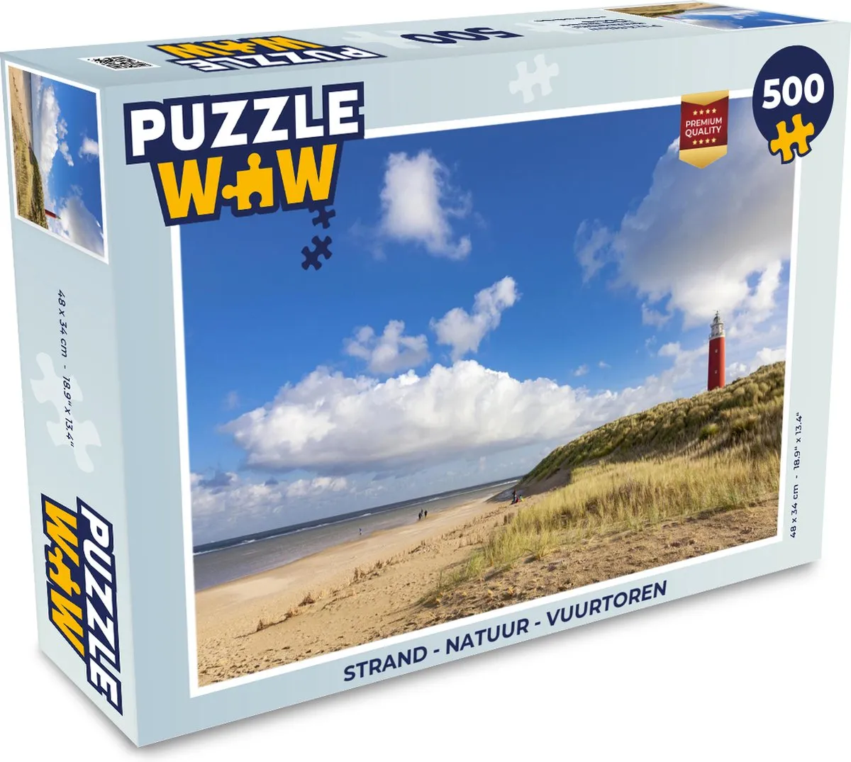 PuzzleWow Strand Vuurtoren Legpuzzel 500 Stuks