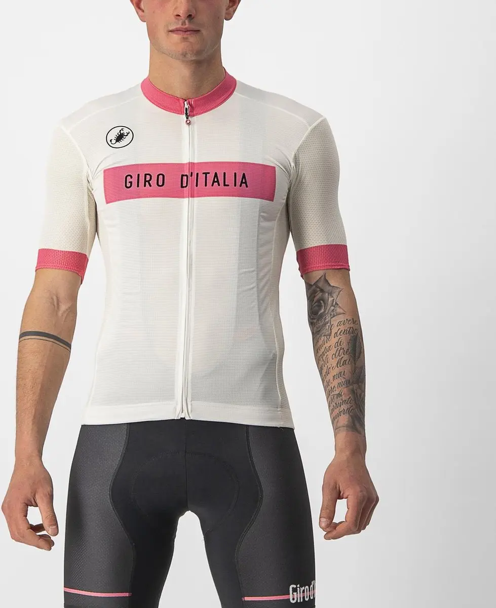 Castelli Giro d Italia Fietsshirt korte mouwen Heren Wit
