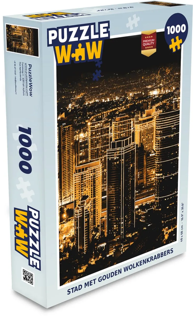 PuzzleWow Straten Skyline Legpuzzel 1000 Stuks