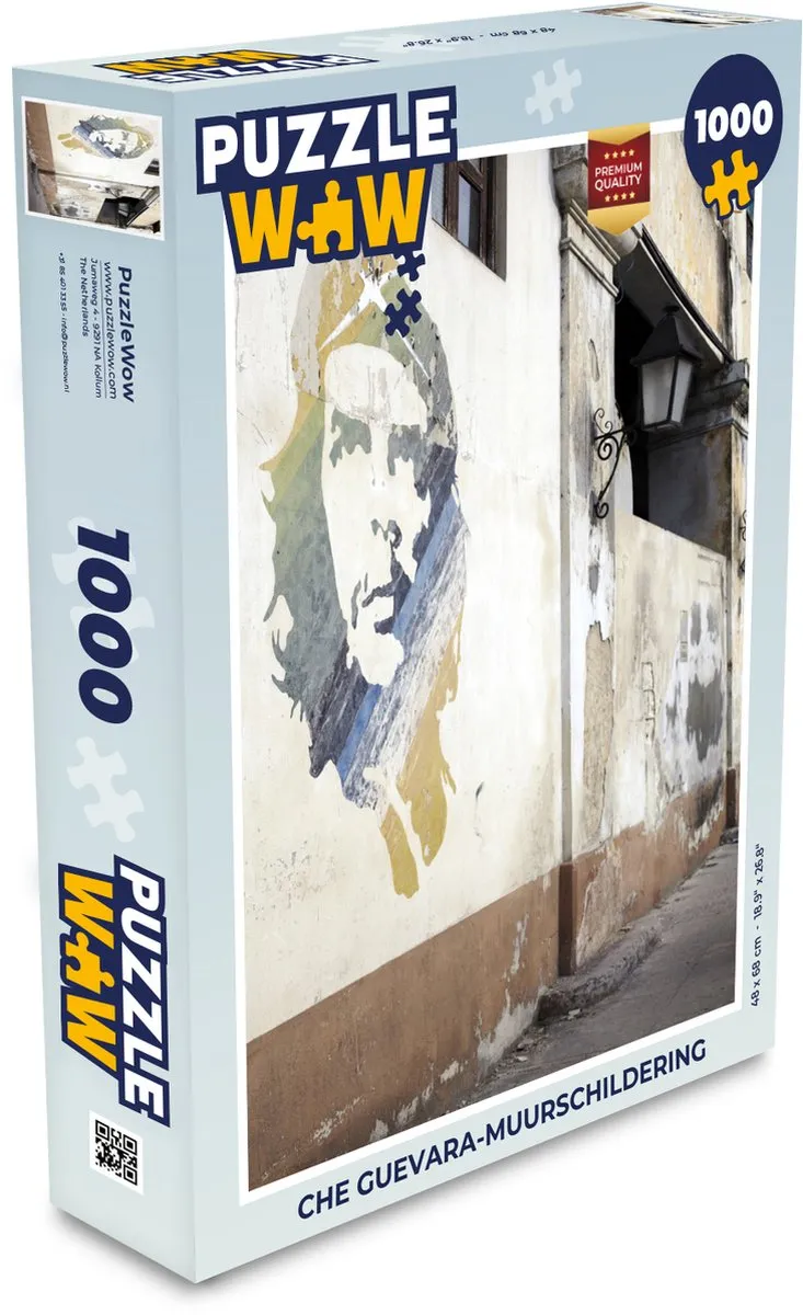 PuzzleWow Che Guevara Legpuzzel 1000 Stuks - Multicolor