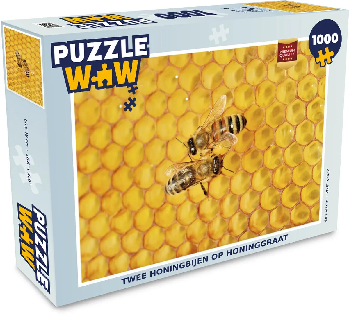 PuzzleWow Legpuzzel Twee honingbijen 1000 Stuks