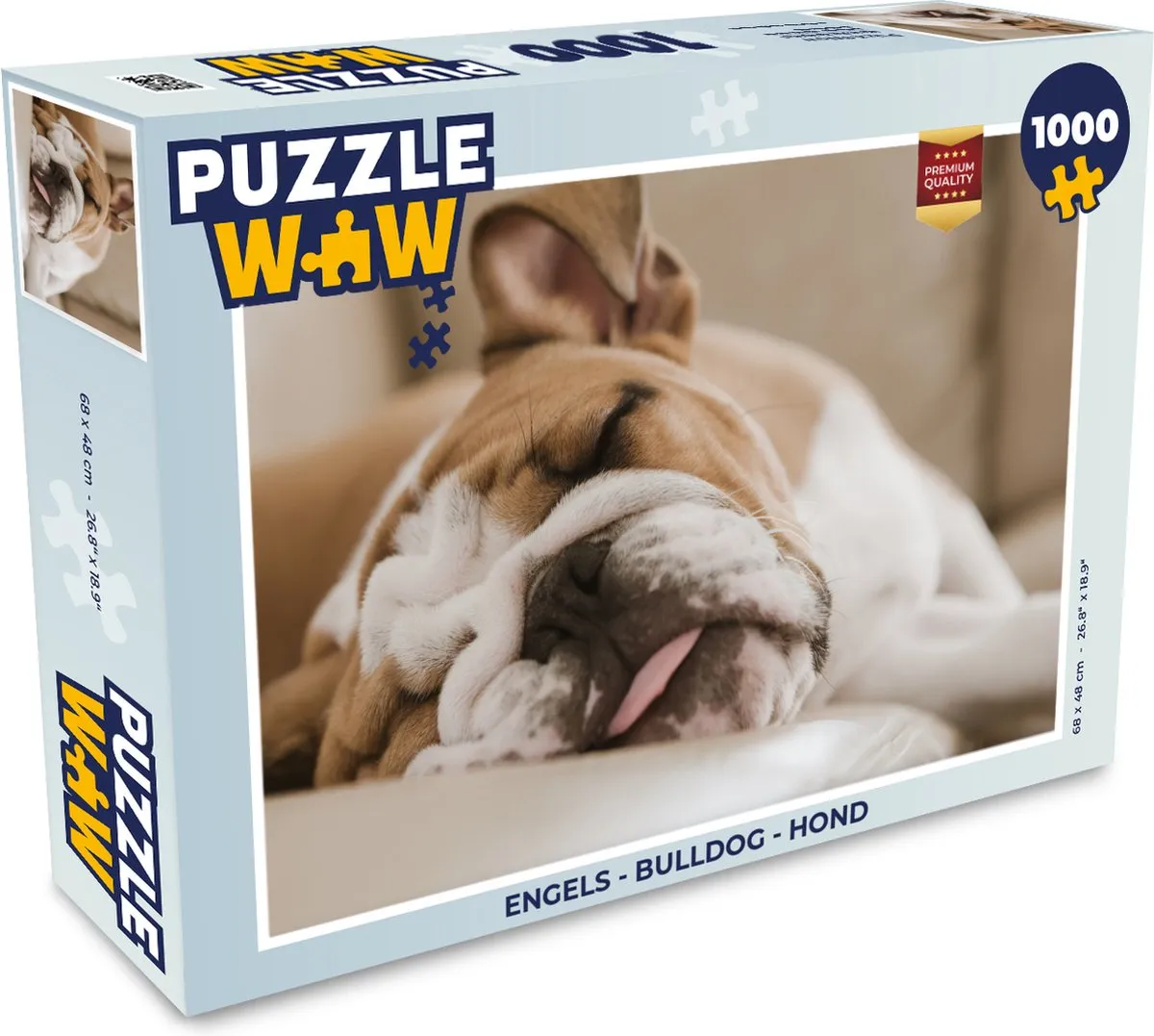 PuzzleWow Bulldog Legpuzzel 1000 Stuks
