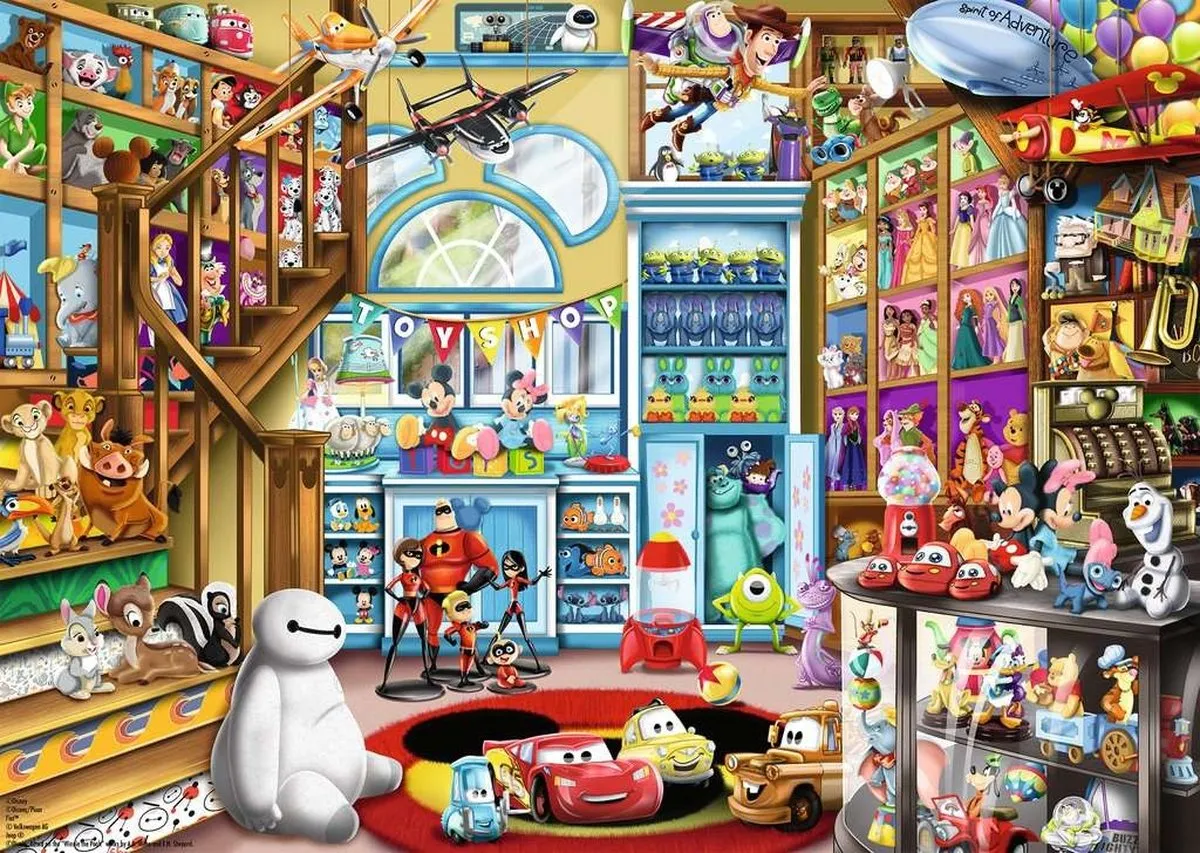 Ravensburger Disney In de speelgoedwinkel Legpuzzel 1000 Stuks - Multicolor