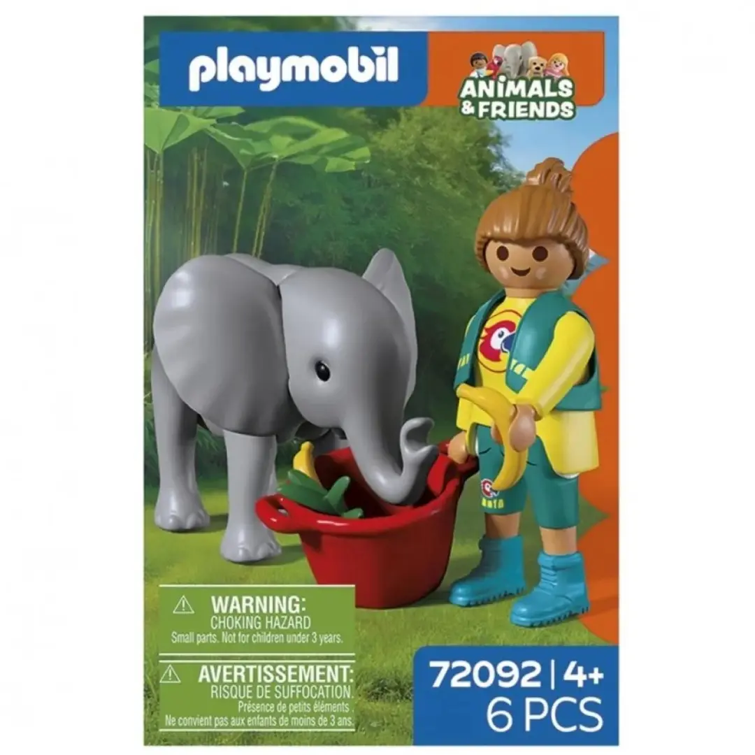 Playmobil 72092 Dieren & Vrienden Olifant - Rood/ Groen - afbeelding 6 van 6