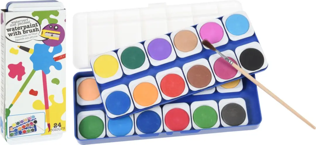 Koopman Waterverfset Creatief 24 Kleuren - 250ml