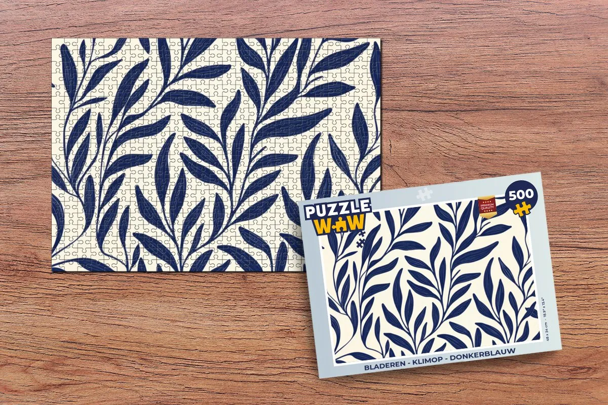 PuzzleWow Klimop Legpuzzel 500 Stuks - Donkerblauw