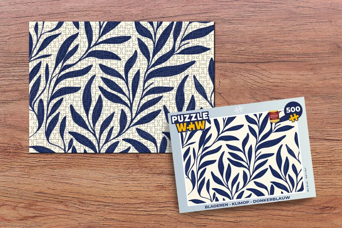 PuzzleWow Klimop Legpuzzel 500 Stuks - Donkerblauw