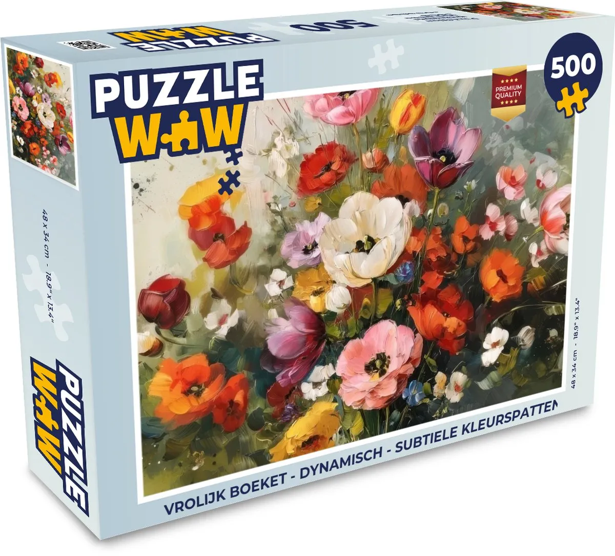 PuzzleWow Vrolijk Boeket Legpuzzel 500 Stuks