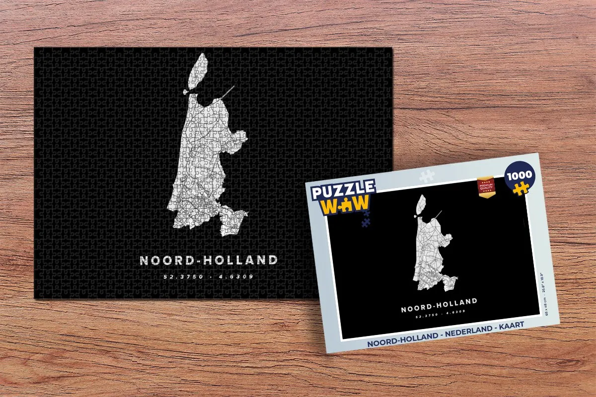 PuzzleWow Noord-Holland Legpuzzel 1000 Stuks - Multicolor