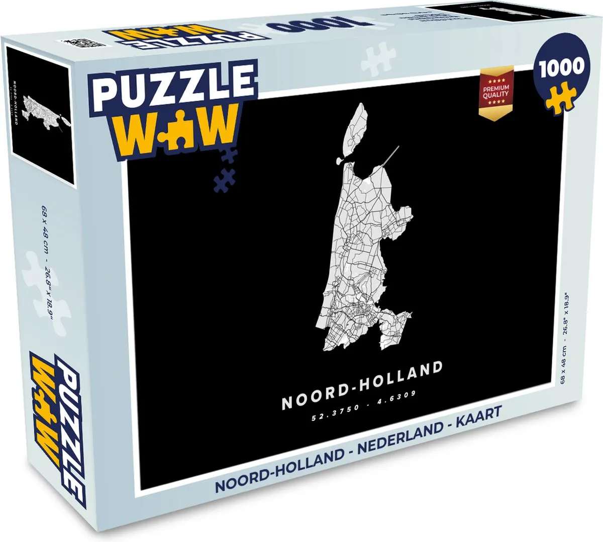 PuzzleWow Noord-Holland Legpuzzel 1000 Stuks