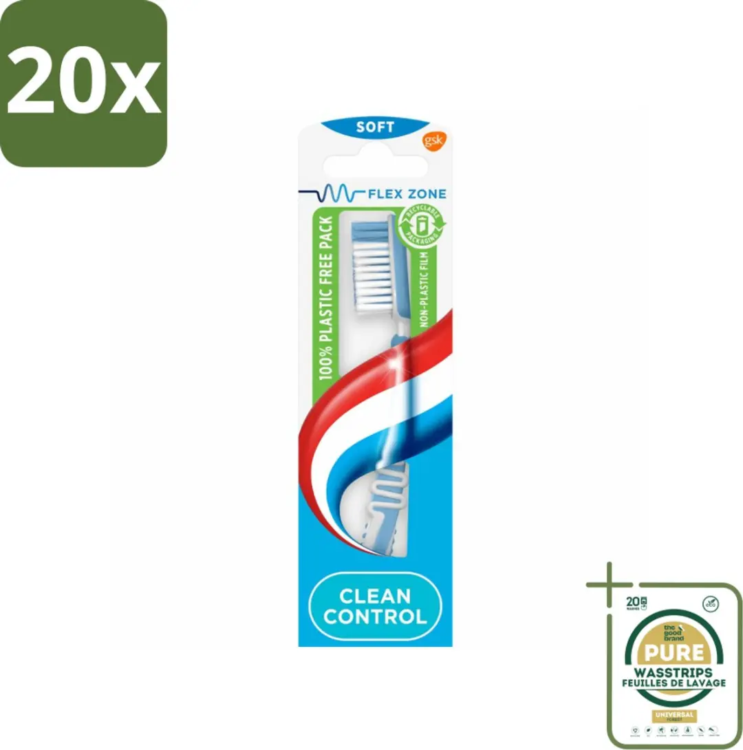 20 x Aquafresh Tandenborstel Clean Control Soft