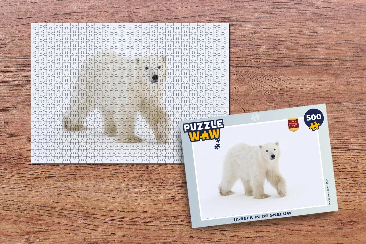 PuzzleWow IJsbeer Legpuzzel 500 Stuks - Multicolor